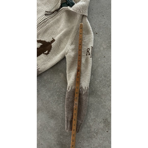 Vintage Lauren Ralph Lauren Hand Knit Wool Style Pheasant Hunting Sweater Small - Picture 12 of 12